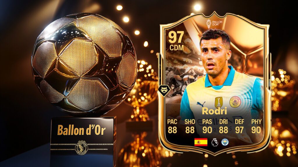 BallonDor Rodri - FC 25 Ballon d'Or Promotion: 97-Rated Rodri and Bonmatí Cards Leaked with Insane Stats - FUTFC.GG