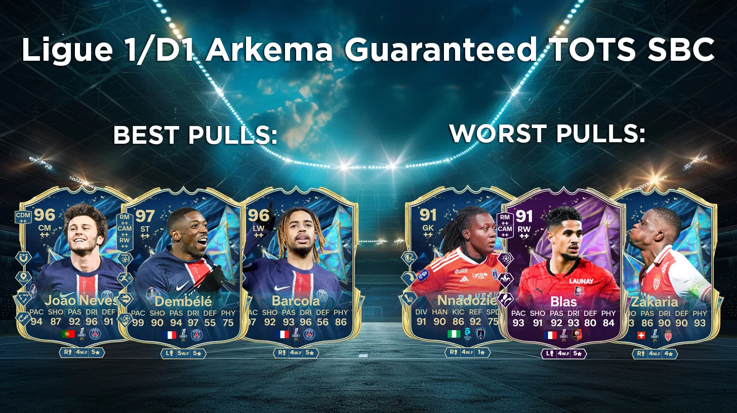 FC 25: Best and Worst Value Players in the Leaked Ligue 1/D1 Arkema Guaranteed TOTS SBC - Guides - FUTFC FC 25: Best and Worst Value Players in the Leaked Ligue 1/D1 Arkema Guaranteed TOTS SBC - Guides - FUTFC