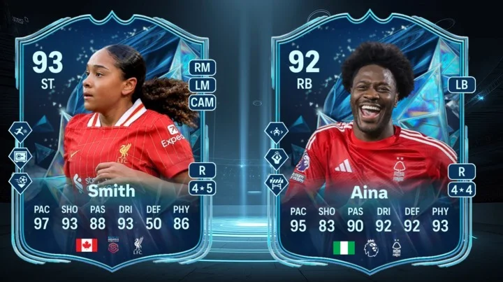 New Smith and Aina TOTS SBCs now live in FC 25 along with trade-in, upgrade pack and new evolution