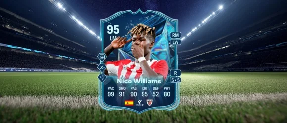 Nico Williams TOTS Objective delivers elite traits at zero cost