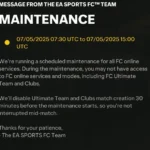 Unannounced 7.5-Hour EA FC Maintenance Shocks Players