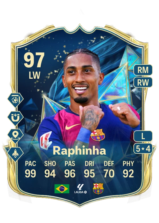 FC 25: Raphinha’s TOTS Moments is a must-have La Liga winger - News - FUTFC FC 25: Raphinha’s TOTS Moments is a must-have La Liga winger - News - FUTFC