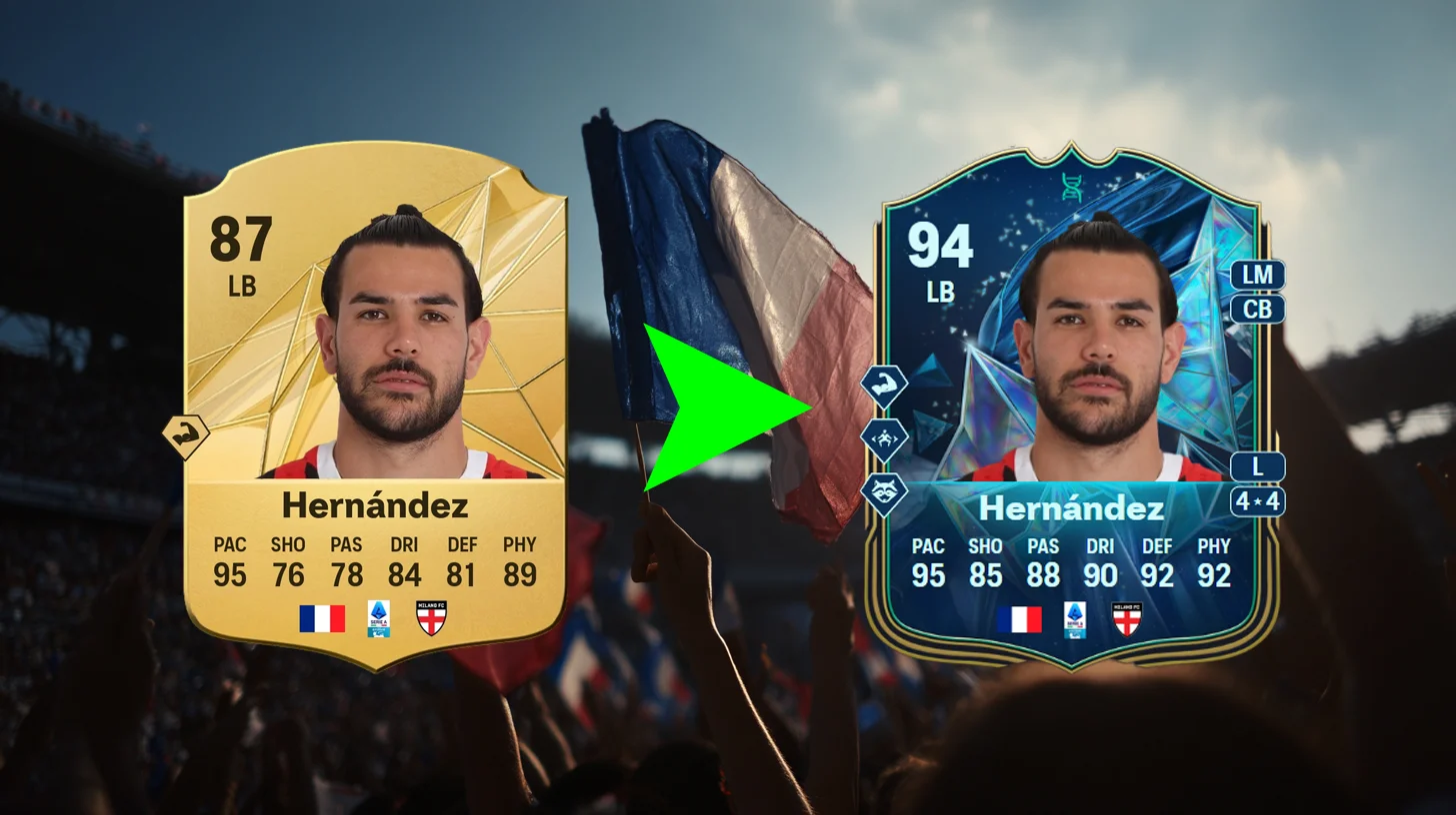 Is Theo Hernandez finally getting his EVO? Left back leak could break FC 25 - News - FUTFC