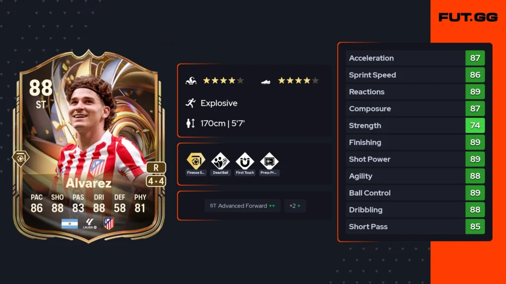 Alvarez 88 Ratings Reload review: the finesse king of FC 26 - EA FC 26 - FUTFC Alvarez 88 Ratings Reload review: the finesse king of FC 26 - EA FC 26 - FUTFC