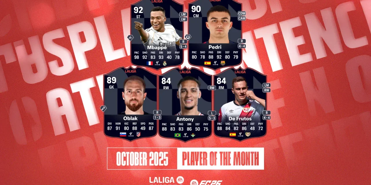 Mbappé nominated again for LaLiga POTM