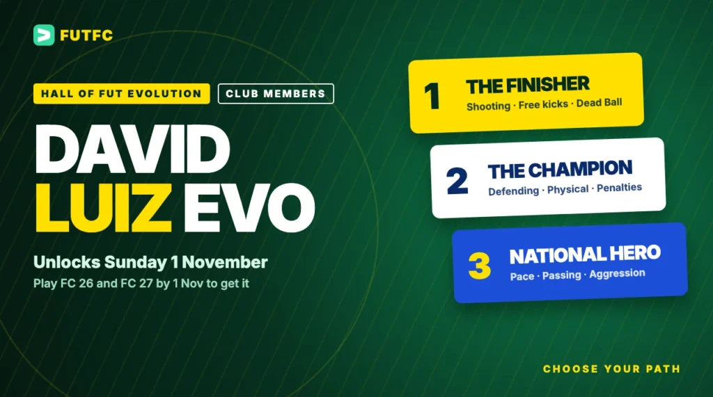 FC 27 David Luiz Evolution: EA Confirms Club Member Evo for 1 November
