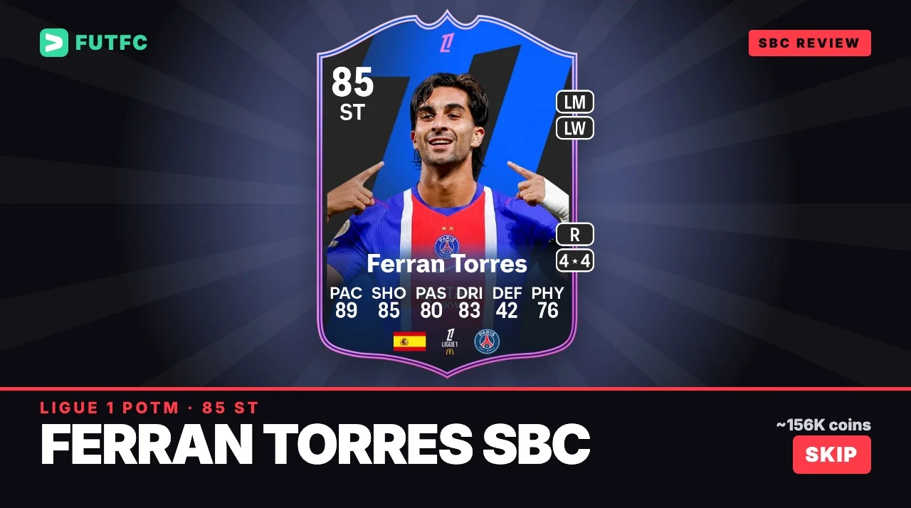FC 27 Ferran Torres SBC: Is Ligue 1 POTM Ferran Worth It? - EA FC 27 - FUTFC