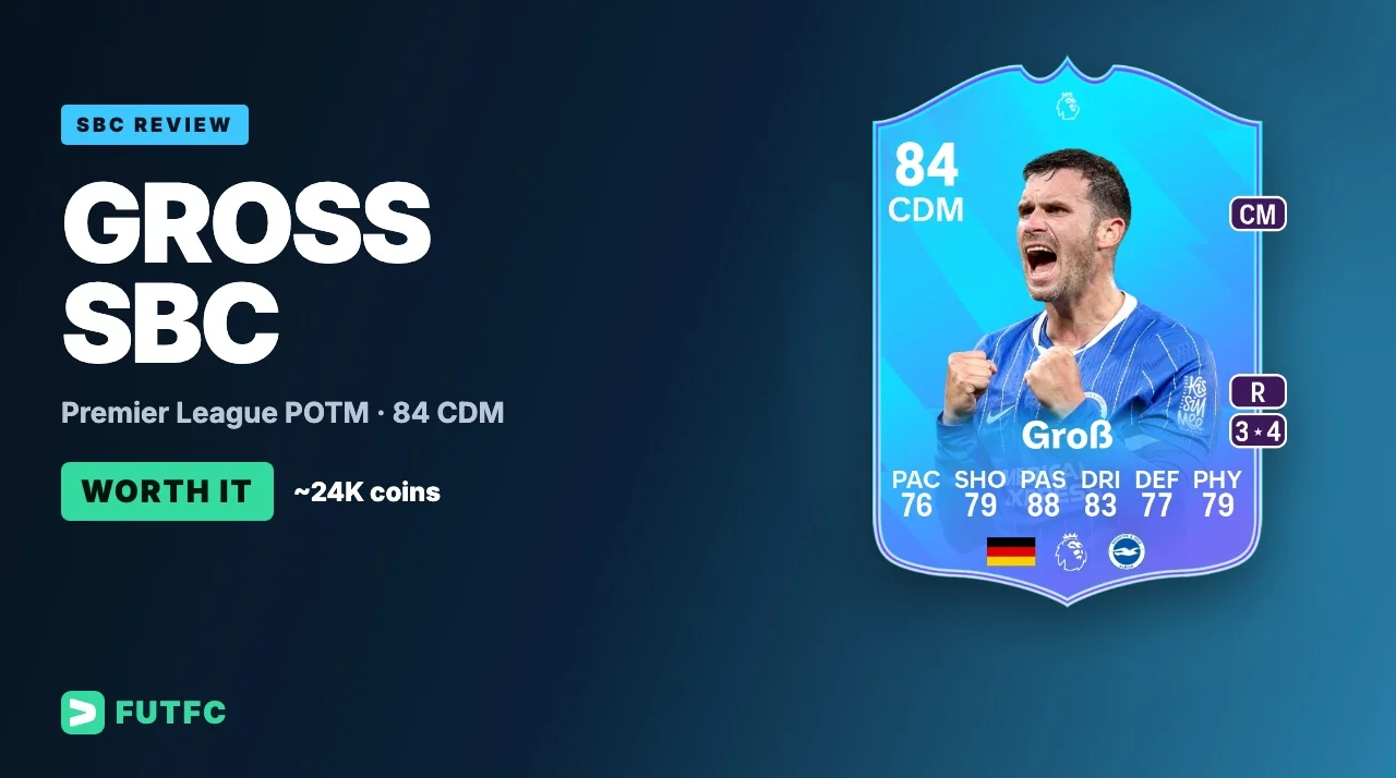 FC 27 Pascal Groß SBC: Is Premier League POTM Groß Worth It? - EA FC 27 - FUTFC