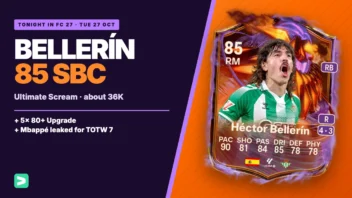 FC 27 Héctor Bellerín SBC: 85 Ultimate Scream Right Back Is Live - EA FC 27 - FUTFC