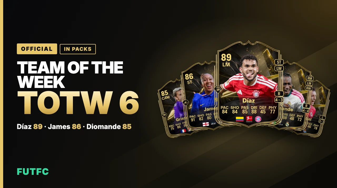 FC 27 TOTW 6: Luis Díaz 89 leads Team of the Week 6 - EA FC 27 - FUTFC